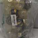 25pcs Christmas Tree Balls, 2.36" Christmas Ornament Decorations Shatterproof Ornaments Black and Gold Color Painted Christmas Baubles Decorations for Party Wedding Christmas Decor