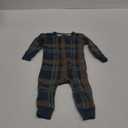 Modern Moments by Gerber Baby Hacci Footless Pajamas (3-6 Months, Navy Plaid)