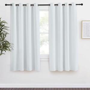 Curtain 1 Pack, Cloud Grey Color, Solid Thermal Insulated Blind Privacy Drape for Bedroom, Beige, Regular Window Size,  