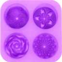 PRETYZOOM Silicone Muffin 6.53X6.53X1.18In Flower Modeling Non-Stick Baking Accessory for Diy Cupcakes Pastry Dessert Easy Heat