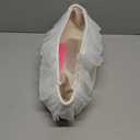 Cotton Rope Gift Basket with Handle White Woven Storage Basket with Organza Lace, Decorative Bin for Baby Shower, Housewarming, Nursery, Toys, Towels, Baby Accessories, Easter, Holiday Gifts (Oval - 12"x8"x5")