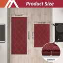 COSY HOMEER Soft Kitchen Rugs [2 PCS] for in Front of Sink Super Absorbent Kitchen Floor Mats and Mats 20x30 Inch/20X48 Non-Skid Kitchen Mat Standing Mat Washable, Polyester, Red