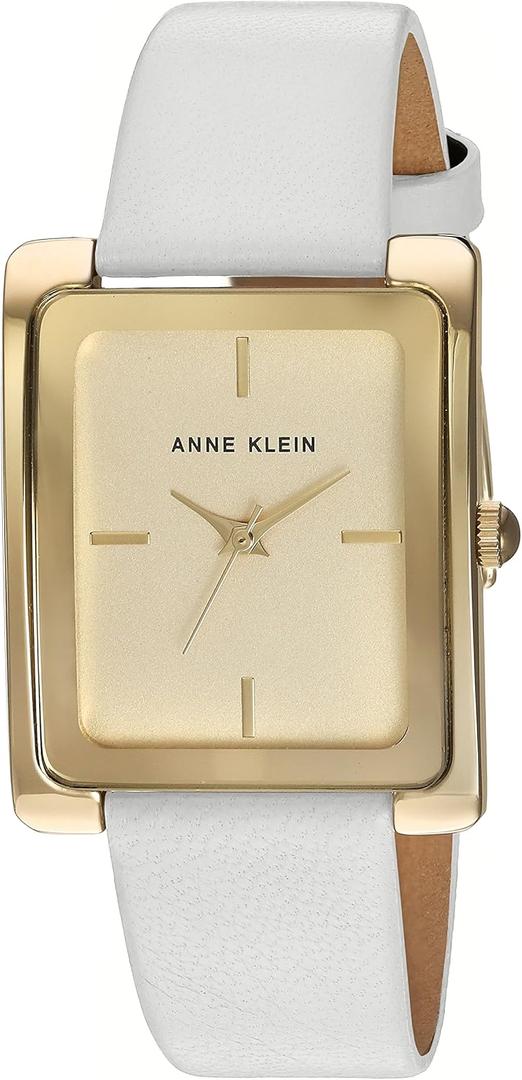 Anne Klein Women's AK/ 2706CHWT Analog Display Japanese Quartz White Watch