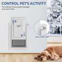Pet Door for Wall - Steel Frame, Telescoping Tunnel & Double Silicone Flaps Dog Door, Cat Doors with Secure Lock (Cat Up to 10 lbs) - Small