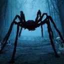 JOYIN 6.5ft Halloween Spider Outdoor Decorations, Scary Giant Large Spider Props for Halloween Outside Decor, Indoor Party Supplies and Yard Lawn Decoration, Black