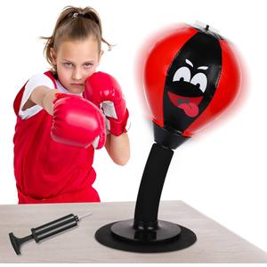 SVANE Strong Suction Desktop Punching Bag  Stress Relief Boxing Ball with Upgraded Durable Spring, Secured Office Home Desk Toy Gift for Kids, Friends, and Coworkers