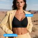OEAK Bralettes for Women No Padding Comfortable Wireless Bras Seamless Bralette No Underwire Bra Cute Everyday Tshirt Bras (Black)