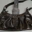 Y2K Trendy Purse for Women, Leather Buckle Punk Hobo Clutch Purses Bags for Ladies Top Handle Shoulder Bag