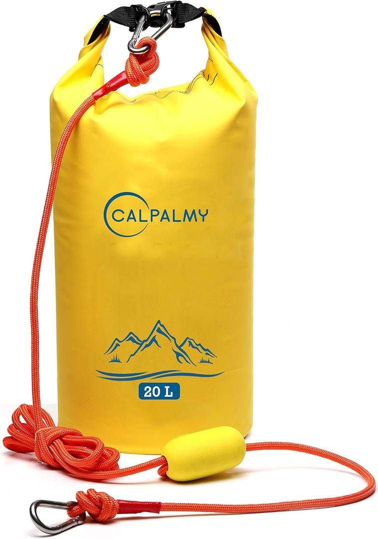 CALPALMY 20L Dry Bags 2-in-1 Sand Anchor Bag (1PCs or 2PCs), PWC Sand Bag Anchor for Small Boats Jetski Power Watercrafts Canoes and Kayaks, Waterproof Dry Bag for Water Sports, Camping, Hiking