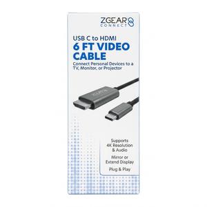 ZGear USB C to HDMI Video Cable, 6 ft 