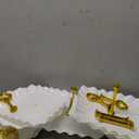 Pack of 10 NWK Cake Stand Set, with 3 x Two-Tier and 3 x Three-Tier Cupcake Stands, 4 x Appetizer Trays, for Birthday Baby Bridal Shower Party (Gold)
