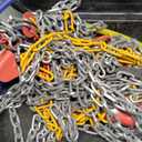 Snow Chains, Wear-Resistant High Carbon Steel Anti Slip Tire Chain for Passenger Cars, Pickups, and SUVs, Set of 2 (KN140)