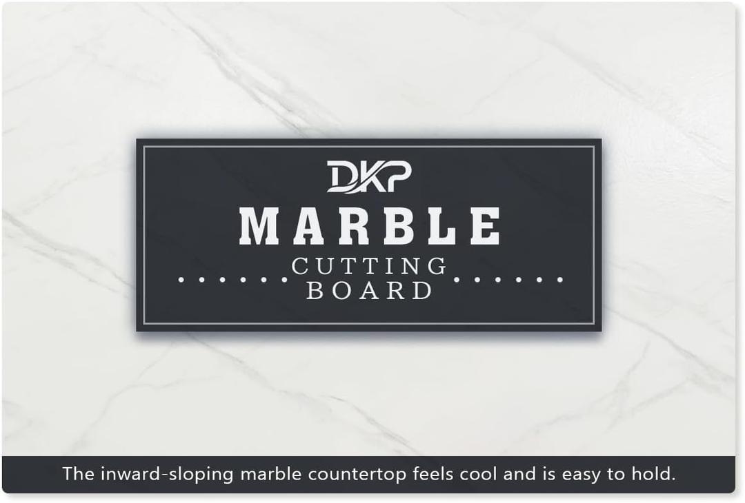 Large 16x24 Inch White Marble Pastry Slab|Heavy-Duty Marble texture Cutting Board, Inclined Angle Design - Convenient for Grasping Ideal for Cool Dough Handling, Chocolate Tempering, and Baking