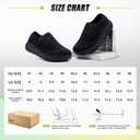 Men's Orthopedic Diabetic Extra Wide Walking Loafers: Lightweight Adjustable Fit Plantar Fasciitis Hammer Toes Tennis Shoes, Comfortable Casual Arch Support Outside Leather Dress Shoes Black Size 9