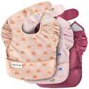 Tiny Twinkle Mess-Proof Baby Bibs for Eating | Waterproof, Wipeable Toddler Bibs with Catch-All Pocket | Feeding Bibs for Girls & Boys(3 Pack,Unicorn)