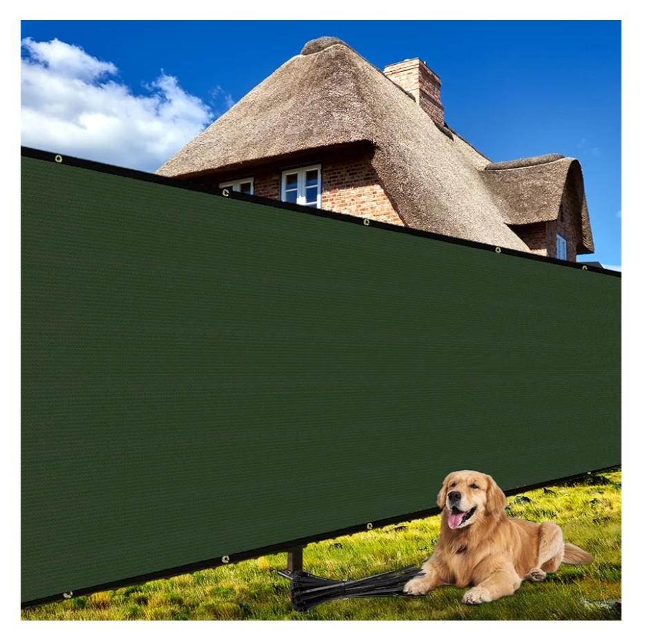 Shade&Beyond 12' X 16' Fence Privacy Screen Heavy Duty 170 GSM Fencing Mesh Shade Net Cover for Wall Garden Back Yard Outdoor Home Decoration, Green
