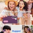 AICase for Samsung Galaxy S23 Plus Case Built-in Kickstand with Glass Screen Protector,Heavy Duty Drop Protection Full Body Rugged Shockproof Military Protective Tough Durable S23+Plus 6.6"_4 (Burgundy/Light Coral+Glass Protector/Camera Lens)