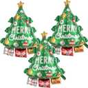 2 x Christmas Tree Balloons Christmas Foil Balloons for Xmas Tree Themed Party Decoration Supplies Xmas Birthday Decoration Decor Ballons Arch Kits Party Balloon Set 3pcs