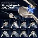 Rain Shower Head with Handheld High Pressure rainfall Shower Heads with Handheld Spray Combo Adjustable one-piece stand daul shower head Built-in Magnetic Docking and Power Jets-Nickel