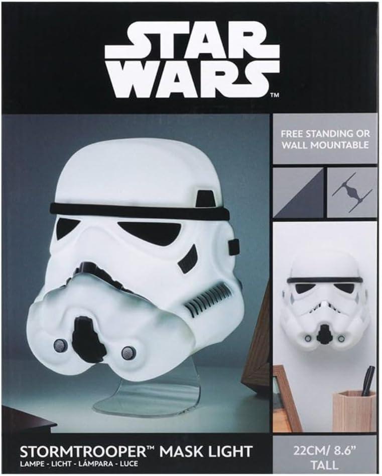Paladone | Star Wars Stormtrooper Mask Light | Officially Licensed Disney Star Wars Merchandise | Novelty Light | USB & Battery Powered | Desk Lamp | Wall Mountable Light | Movie Gift