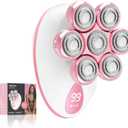 Electric Razors for Women, 7D Rotary Shaver for Legs Bikini Rechargeable, Wet/Dry Hair Removal Kit for Whole Body, Cordless Lady Trimmer Groomer, Wider Shaving Surface, Peach