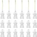 Patelai 18 Pcs Christmas Angel Ornaments for Tree Angel Figurines Guardian Glass Hanging Decor Church Gifts for Women Men Car Christian Blessing Anniversary