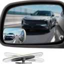Blind Spot Mirrors 2 Pack, Frameless Side Mirror Blindspot Convex HD Glass Car Accessories, Side View Mirror Blindspot with Wide Angle Adjustable Stick for Car SUV and Trucks