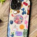 Generic Case Compatible with iPhone 15,Summer Collage Vintage Phone Case for Men Girls Boy Kids Women,Dual-Layer Hard Shell Silicone Cover Shockproof Protective Case for iPhone 15