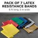 THERABAND Professional Resistance Bands Set, 7 Pack 6 ft Exercise Bands for Working Out, Stretch Bands for Physical Therapy, Pilates & Full Body Workout, Levels 17
