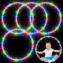 Jerify LED Hoop Light up LED Glowing Lights Fitness Exercise Hoops 10 Color Changing Exercise Glowing Hoop for Halloween Party Favors Dance Dark Fitness (23 Inch)