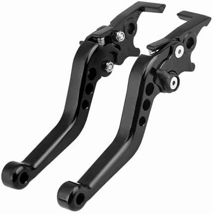 Brake Lever Assembly, Red CNC Double Disc Brake Lever Assembly for Motorcycle Scooter Bike (Black)