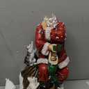 Wowser Santa Shushing Cats Figurine, Unique Holiday Decor, Festive Home & Office Decor, 15.5" High
