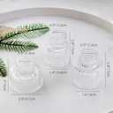 Clear Candlestick Holders 12PCS Ribbed Glass Taper Candle Holders for Tealight Stick Candles Table Centerpieces Thanksgiving Christmas Indoor and Outdoor Decorations