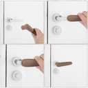 uxcell Door Handle Covers, Silicone Safety Doors Knob Handle Protector Covers Anti-Collision Soft Doors Pull Cover for Bedrooms Bathrooms Offices, Black