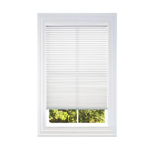 BlindsAvenue Cordless Pleated Window Shades, Easy Install, No Drill No Tools, White, Light Filtering Blinds, Size 34" W x 64" H
