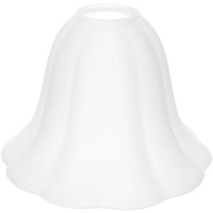 Veemoon E27 Vintage Glass Lampshade Small White Frosted Glass Lampshade European Flower Shape Lamp Shade Tulip Light Covers Replacement for Table Wall Ceiling Light Home Office Dining Room