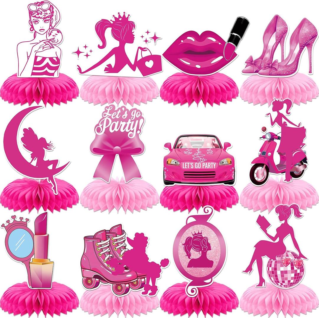 2 x Princess Centerpieces For Tables Princess Table Decorations Pink Centerpieces For Tables Hot Pink Party Decorations Bachelorette Party Decorations Bridal Shower