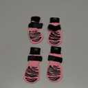 DOK TigerToes Premium Non-Slip Dog Socks for Hardwood Floors - Extra-Thick Grip That Works Even When Twisted - Prevents Licking, Slipping, and Great for Dog Paw Protection (Sassy Pink, X-Small)