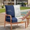 Outdoor Chair Cushion, 19 x 19 Inch Water&Fade Resistant Patio Furniture Chair Cushions, 4'' Thick Patio Loveseat Couch Seat Cushion with Handle Straps, Navy Blue