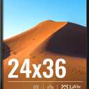 LaVie Home 24x36 Picture Frame for Wall Display, 24x36 Black Picture Frame with HD Plexiglas, 24 x 36 Poster Frame 1 Pack, Display Frame for Vertical or Horizontal, Classic Collection