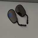 8mm Tapered Motorcycle Teardrop Rearview Short Stem Side Mirrors Replacement For Harley Road King Street Electra Glide Road Glide Dyna Softail Rearview 1982-2018 2019 2020 (Black)