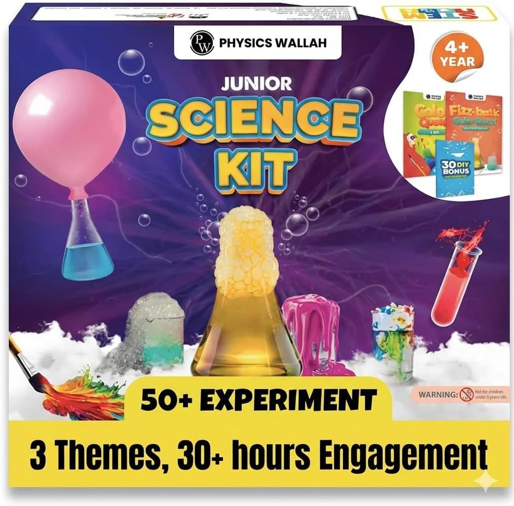 Junior Science Kit for Kids Age 4-14 | 50+ Stem Science Experiments | Educational Toy for Boys and Girls | Birthday Gift for Smart Kids- Curious Junior