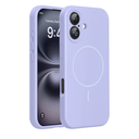 Miracase Compatible with iPhone 16 Case, [Soft Anti-Scratch Microfiber Lining], Compatible with MagSafe, Liquid Silicone Case Shockproof Drop Protection Phone Case for 16,Light Purple