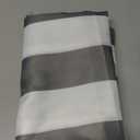 Mainstays Ombre 15-Piece Stripe Polyester Shower Curtain Set, Grey