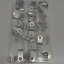 Swpeet 50Pcs 304 Stainless Steel 6mm-16mm Cable Clamps Assortment Kit, Without Rubber Cushioned Clamp, Metal Clamp, Tube Holder for Tube, Pipe or Wire Cord Installation