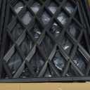 Planter Box with Trellis, 4ft Tall Self-Watering Plastic Raised Garden Beds and Lattice Trellis with Lockable Wheels & Drain Plug for Outdoor Patio Backyard Balcony, Black, 1 Pc