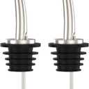 Axe Sickle 2 Pcs Oil Spout Liquor Bottle Pourer Spouts Stainless Steel Speed Pour Spouts Olive Oil Dispenser Spout for About 3/4" Bottle Mouth, with Flip Top