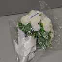 CYANLUX Wedding Bouquets for Bride Bridesmaid Bouquet Champagne White Artificial Roses Flowers for Wedding Valentine's Day Church Home Decoration (White)