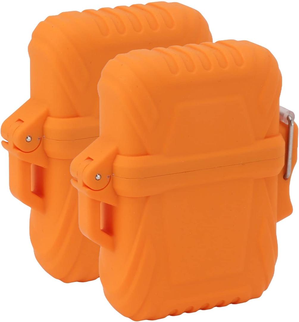 Torch Lighter Case Portable Heavy Duty IP56 Lighter Case for Outdoor Hiking (Orange) (Orange)