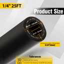 1/4" Marine Fuel Line Hose - 25 FT SAE J1527 Type A1-15 Rubber Fuel Line for Boats, Outboards & Marine Engines